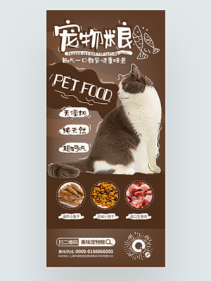 宠物食品宣传介绍海报